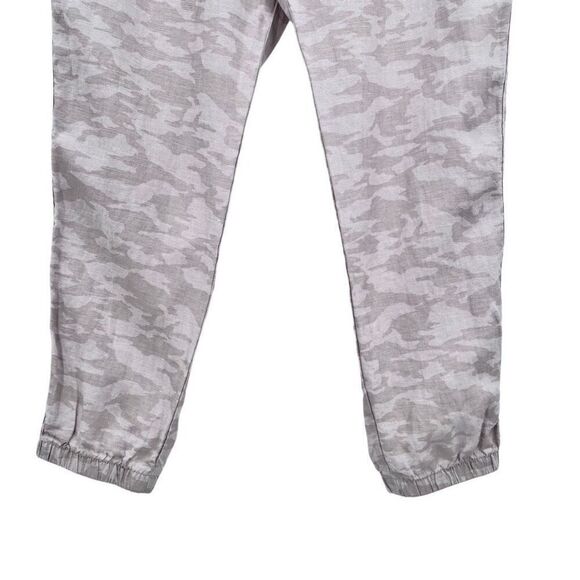 Athleta Cabo Tide Linen Jogger Neutral Tan Camo Size 12 - Picture 4 of 11
